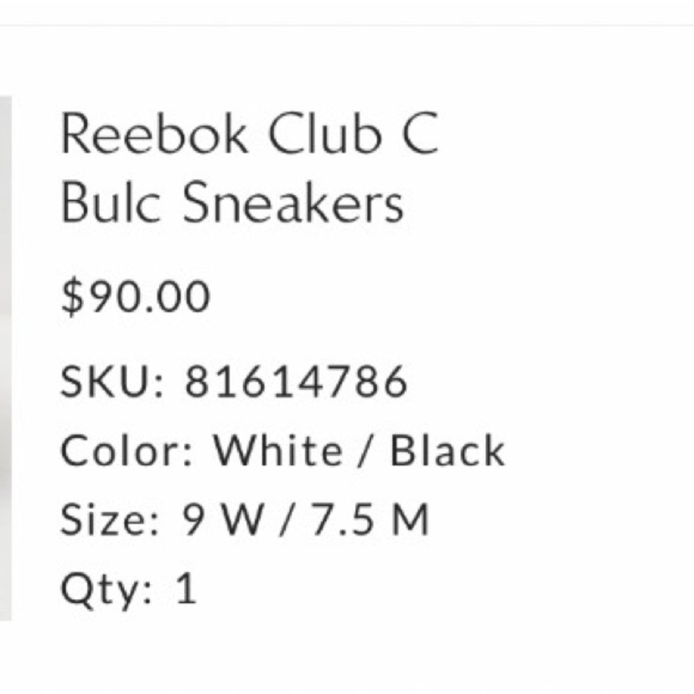 Reebok Club C White and Black Women's Shoes - Picture 8 of 9